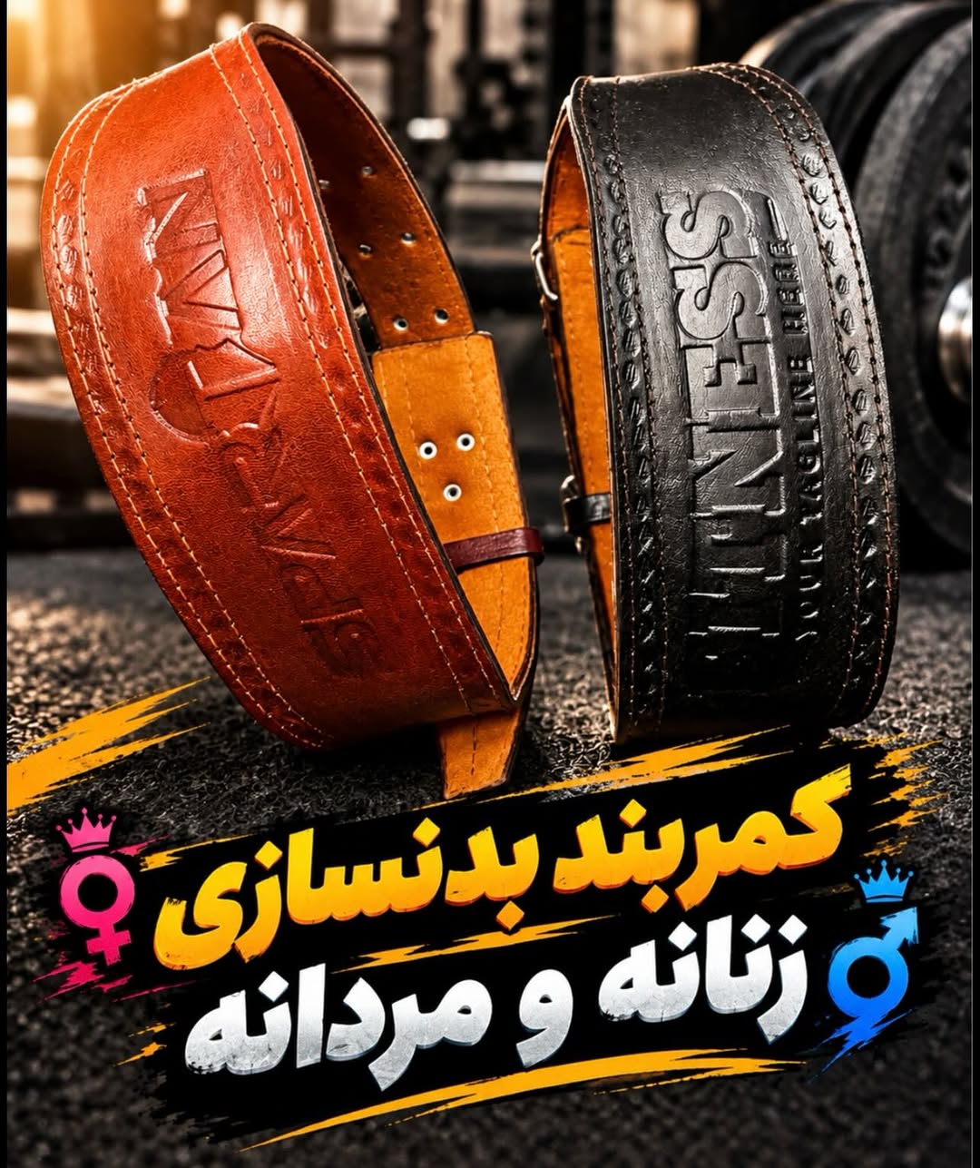 کمربند چرم گاومیش اصلی بدنسازی